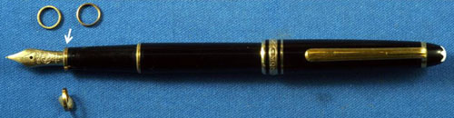REPLACEMENT FRONT GOLD BAND FOR MONTBLANC 144 FOUNTAIN PEN